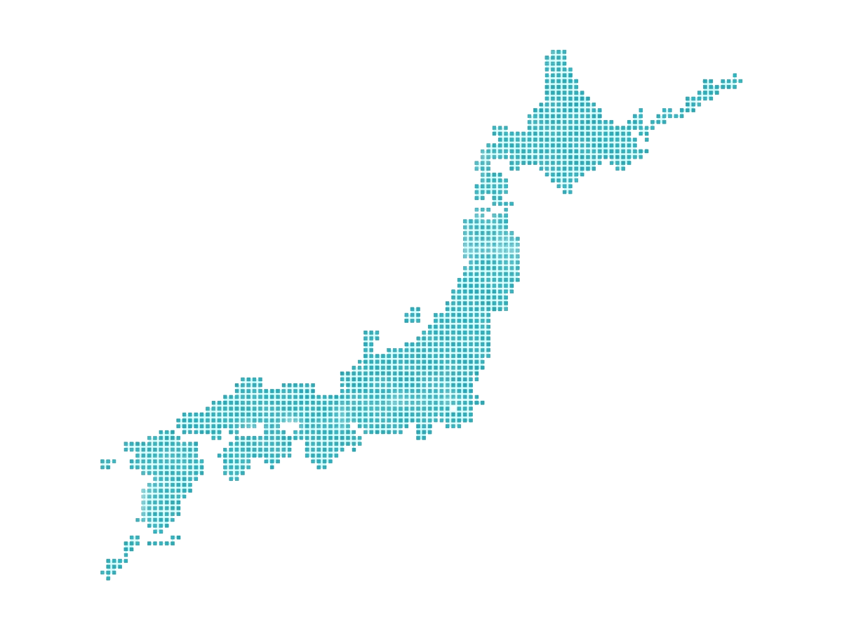 施工対応エリアの地図
