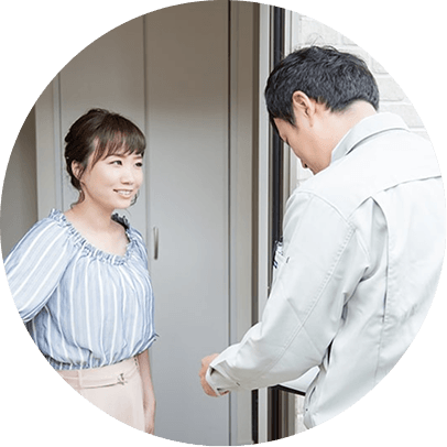 施工前の近隣様への挨拶廻り